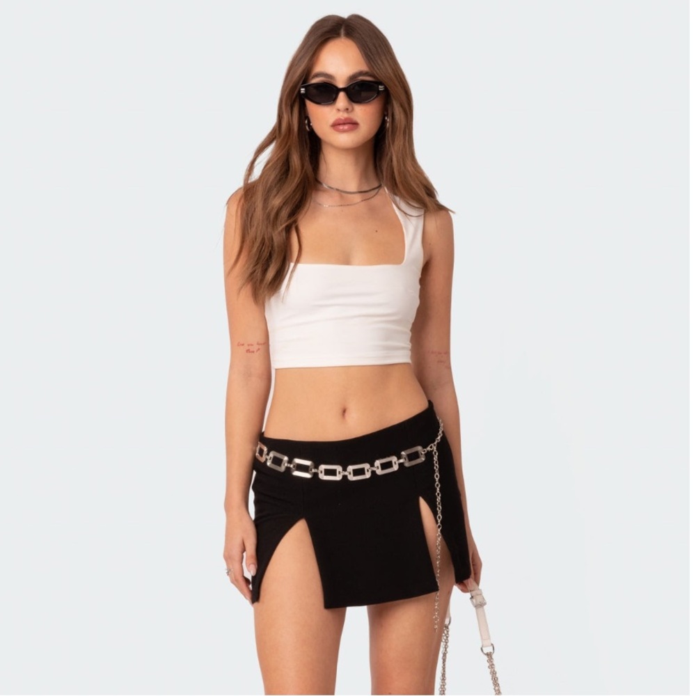 NWT Edikted Double Slit Low-rise Mini Skirt
